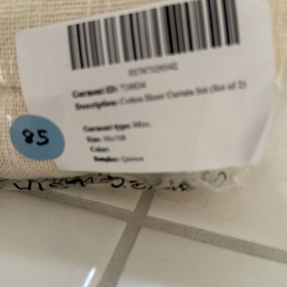 Quince Cotton Sheer Curtain Set (Set of 2) Ivory
NWOT 48 x 108 - Picture 7 of 9